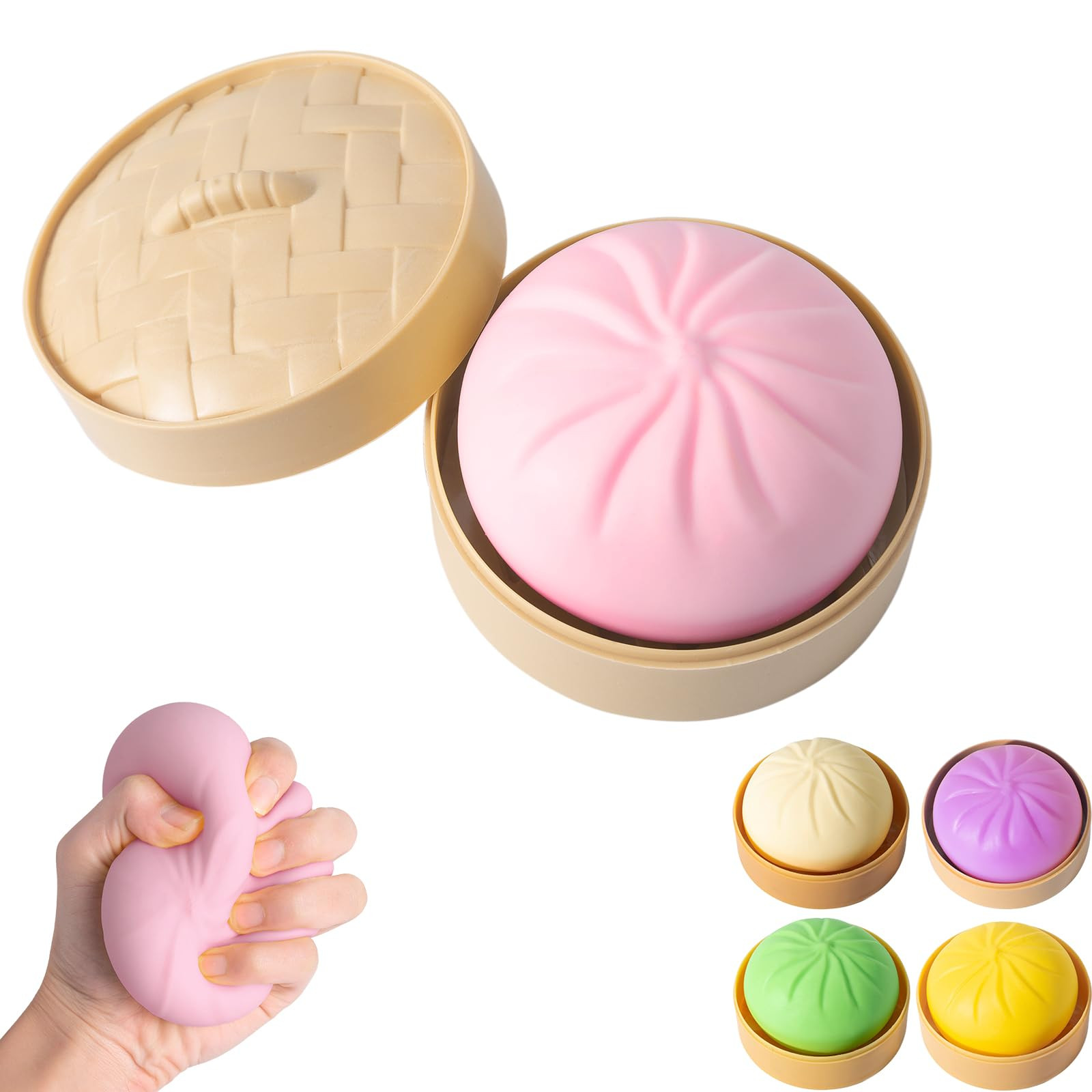 Dumpling Squishy, Mystery Squishy Dumpling Box, Fidget Toys Adults & Teens, Easter Basket Stuffer... | Amazon (US)
