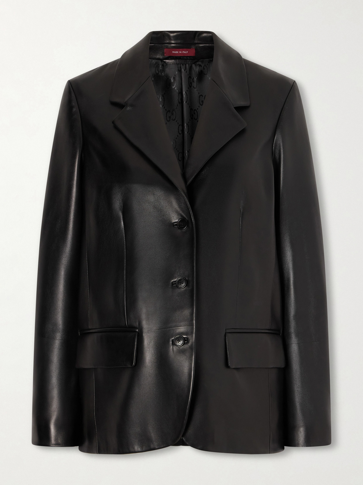 Gucci - Leather Blazer - Black | NET-A-PORTER (US)