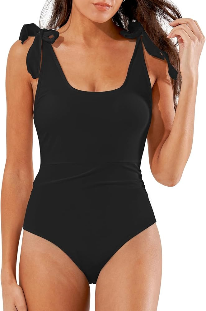 Women's One Piece Swimsuits Tummy Control Ruched Bathing Suits Modest Swim Suits for Women Slimmi... | Amazon (US)