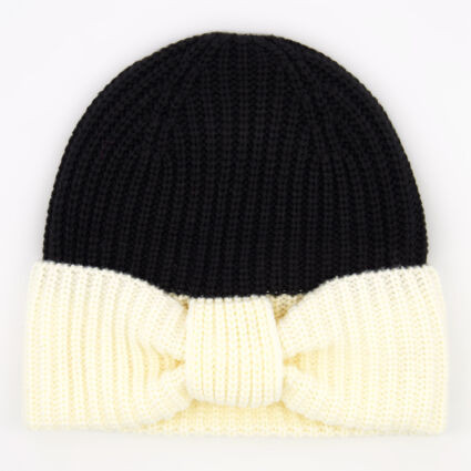 Black & White Knitted Beanie | TK Maxx