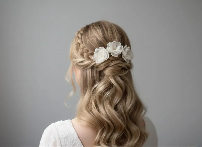 Set of 3 Flower Bridal Hair Pins. Wedding Hair Pins. Pearl Hair Pins. Bridal Hairpins. Hair Pins ... | Etsy (Global)
