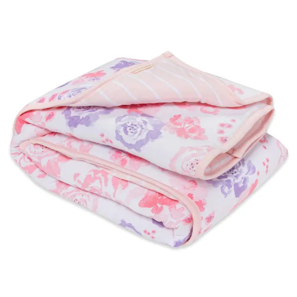 Spring Roses Organic Reversible Baby Quilt | Burts Bees Baby
