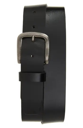 Nordstrom Ezra Rugged Leather Belt in Black at Nordstrom Rack, Size 36 | Nordstrom Rack