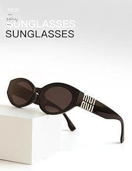 Vintage Cat Eye For Women Sunglasses Personality Resin Lens Travel Eyewear Cute Small Frame Goggl... | Amazon (US)