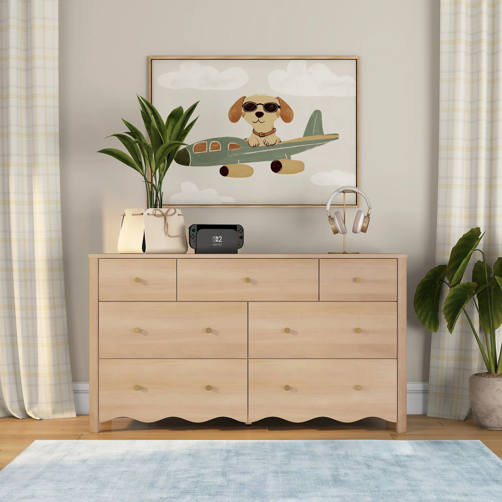 Sutton 7 Drawer Dresser, Blonde | Wayfair North America