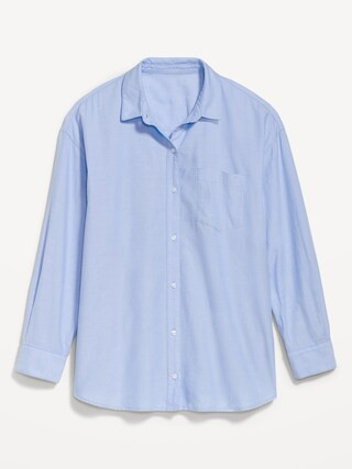 Oversized Button-Down Boyfriend Shirt | Old Navy (US)