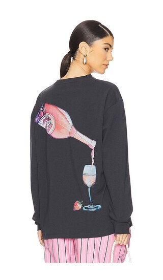 Rose Wine Long Sleeve Tee in Charcoal | Revolve Clothing (Global)