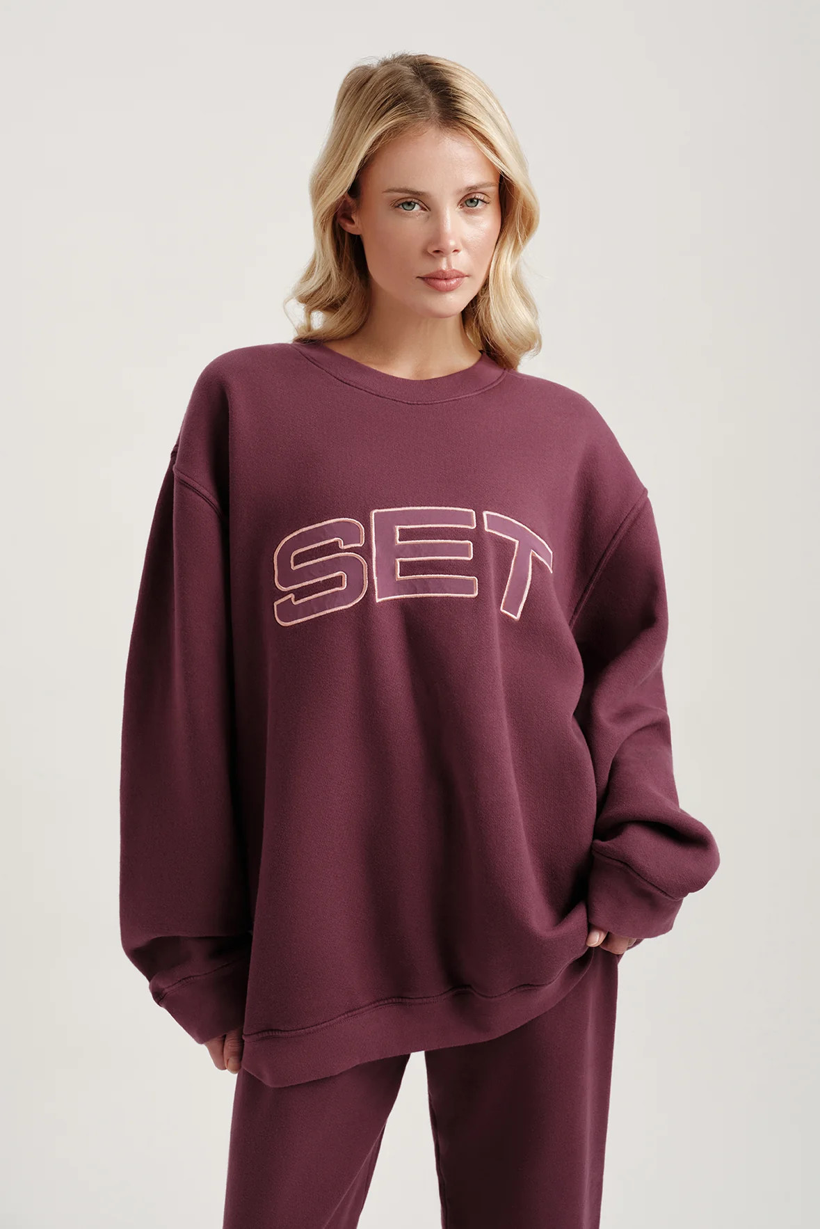 MIDWEIGHT SWEATS STAPLE SET CREWNECK - ROSEBUD | SET Active