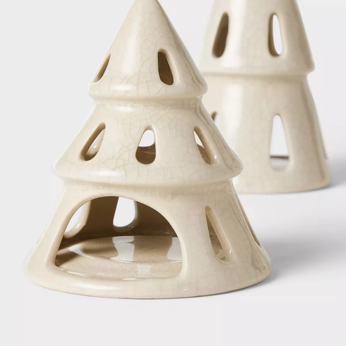 Set of 3 Ceramic Tree LED Tea Light Candle Holder Set - Threshold™ designed with Studio McGee | Target