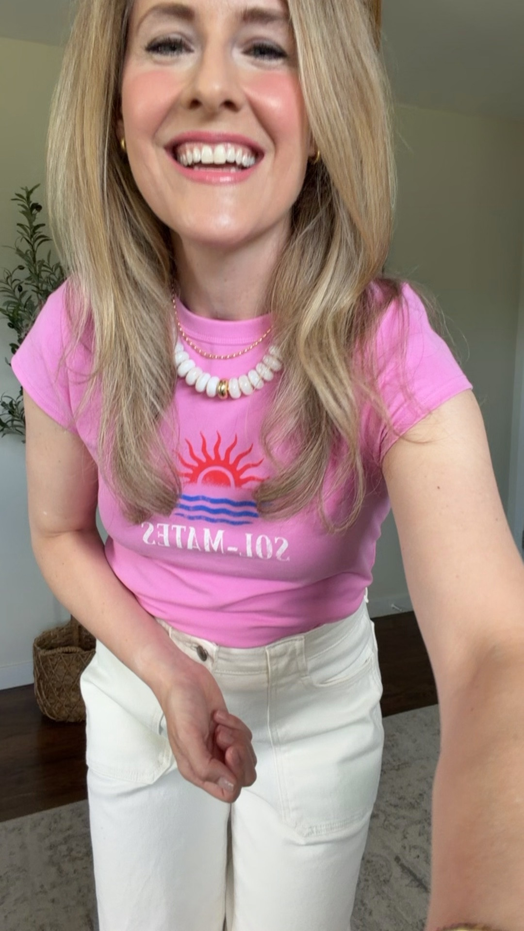 Reposting because the jeans have finally been restocked! My favorite off white jeans! Very current modern cut and fit that looks and feels like Madewell or premium denim. High rise. Rigid. True to size, I’m a 6. Sized up one in this tee, it’s so good and only $6 but runs small. #walmartfashion

#LTKOver40 #LTKmomlife #LTKdayinmylife