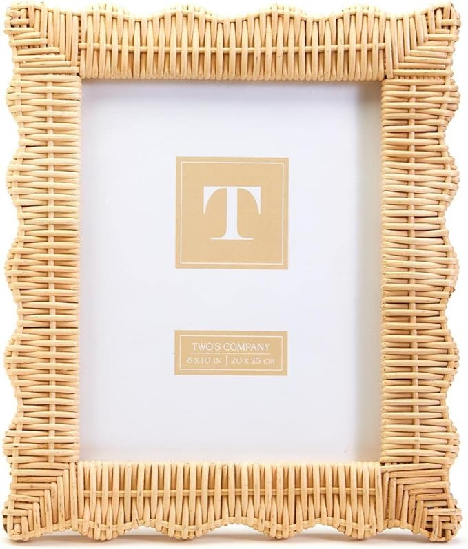 Amazon.com - Twos Company Wicker Weave 8''x10'' Photo Frame - | Amazon (US)