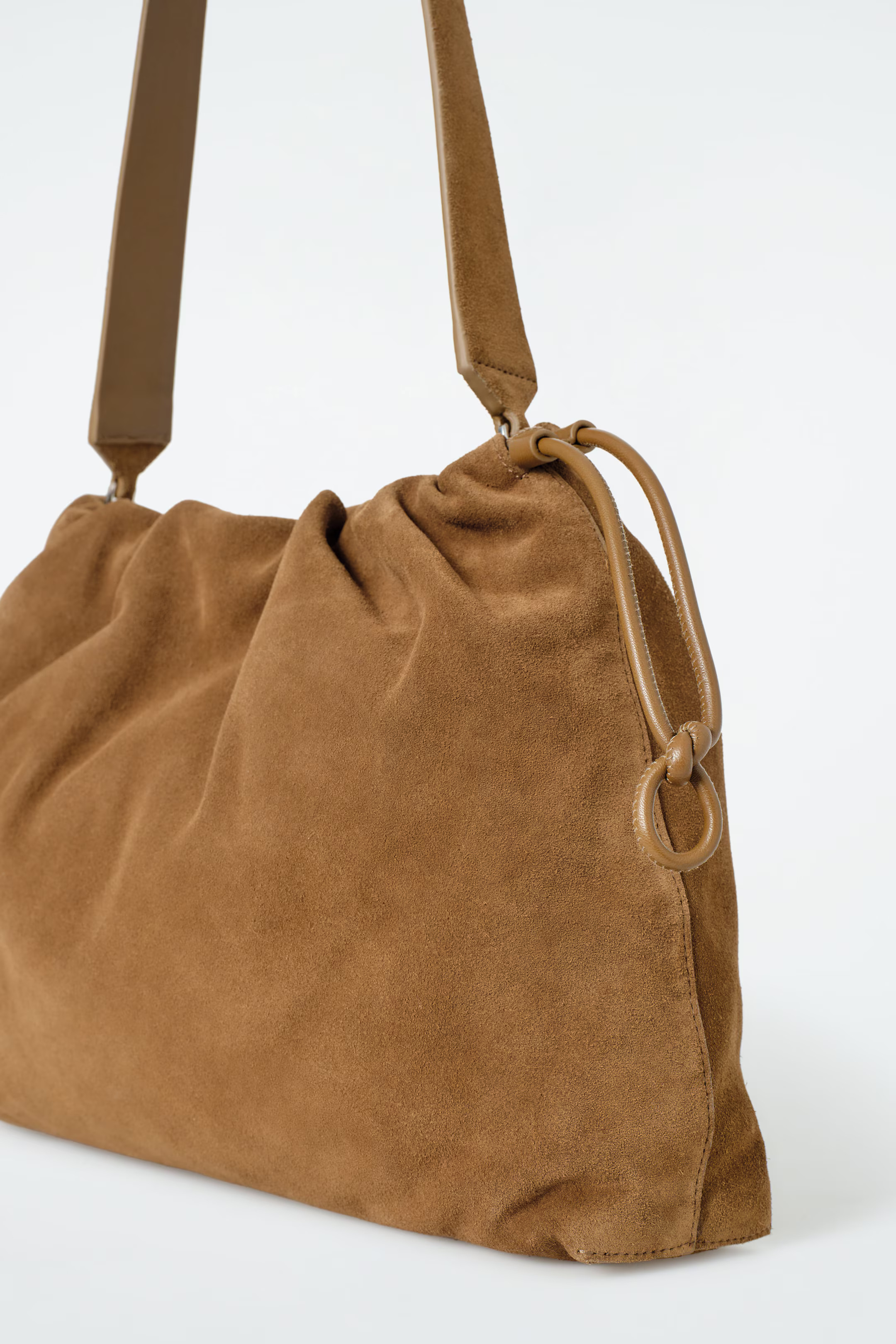 CAVATELLI CLUTCH BAG - SUEDE - BROWN | COS UK