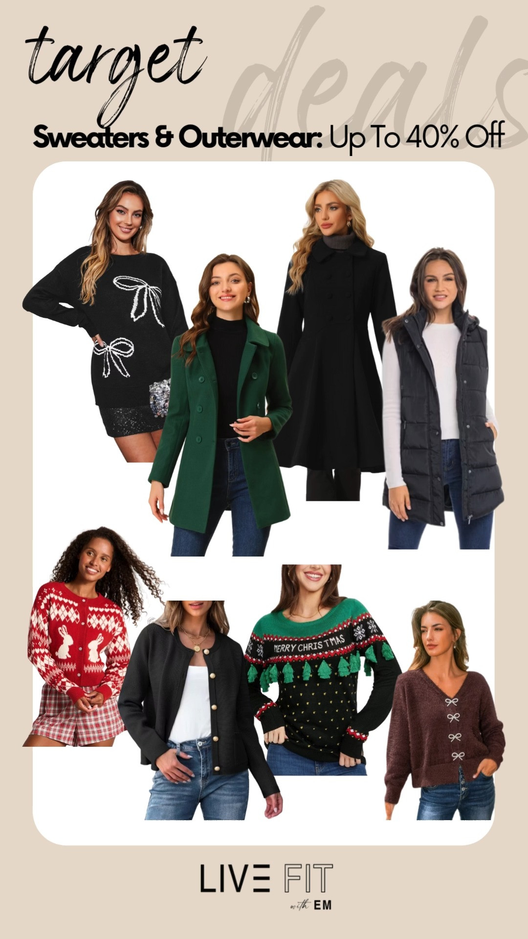 Sweater weather just leveled up—Target’s giving up to 40% off cozy knits and chic outerwear! Style and snuggle season is here. ❄️🧣🛍️  
#TargetStyle #WinterFashion #CozyVibes #OOTD #StyleInspo #SweaterWeather #OuterwearGoals #HolidayStyle #SeasonalStyle #FashionFinds 

 #LTKootd #LTKSeasonal #LTKSaleAlert