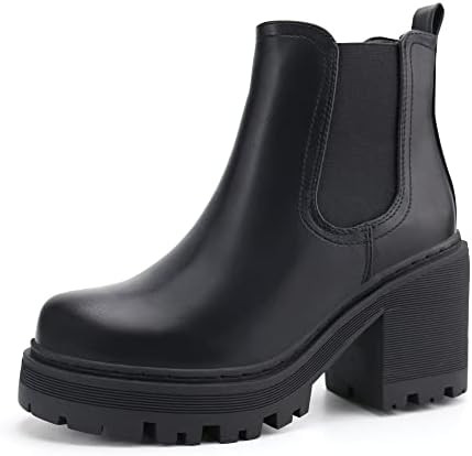 firelli Women Fashion Chelsea Boots Platform Boots Classic Ankle Booties | Amazon (US)