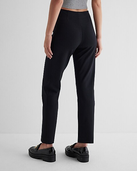 Columnist High Waisted Body Contour Knit Ankle Pant | Express