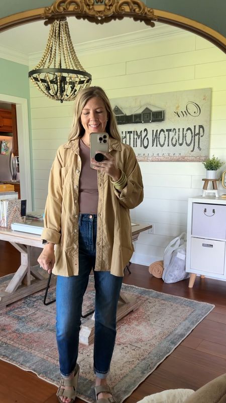 American Eagle Go Big Oversized Shirt. I’m in a small. This is the perfect shirt for transitioning to fall & 25% off now with the LTK Sale! #fallfashion #fallclothing #comfyfashion

#LTKSale #LTKover40 #LTKSeasonal