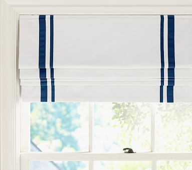 Harper Classic Border Cordless Blackout Roman Shade | Pottery Barn Kids