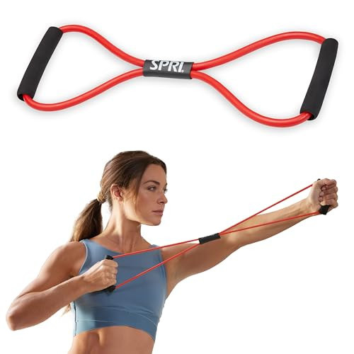 SPRI Ultra Toner Resistance Band Figure 8 Exercise Cord, Red, Medium | Amazon (US)