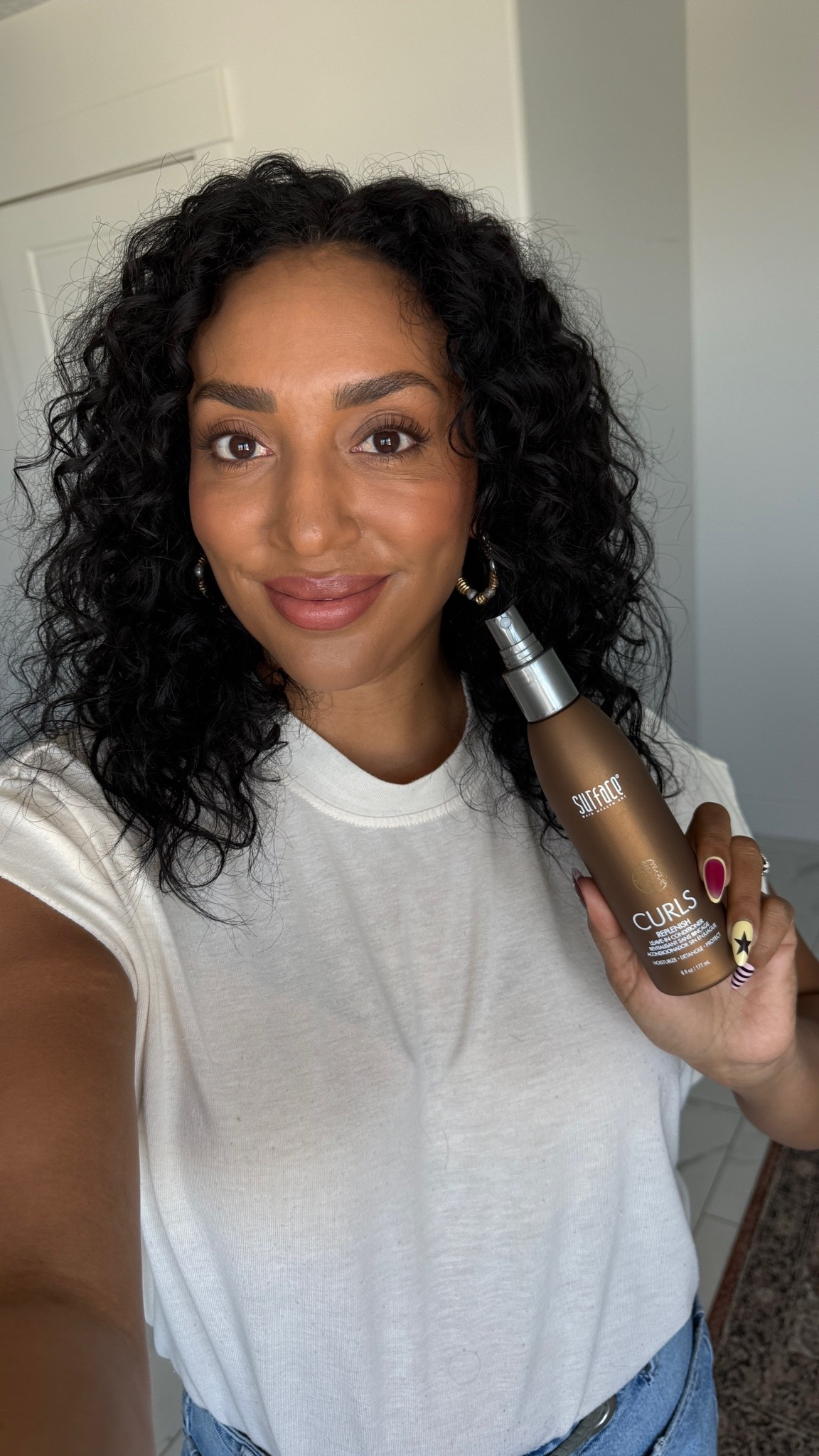 Don’t overcomplicate it curly gals!💁🏽‍♀️Just spray a little  @surfacehairhealth Curls Replenish leave in conditioner on your damp hair, let air dry while you finish your makeup & getting dressed, then finish with their Curls Serum for the most hydrated, bouncy hair! The perfect curly hair day is possible with #surfacehair 🩵

#surfacepartnership #surfacehairhealth #lovemysurfacehair

#LTKMothersDay #LTKselfcare #LTKBeauty