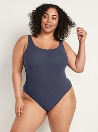 Rib-Knit Cotton-Blend Bodysuit for Women | Old Navy (US)
