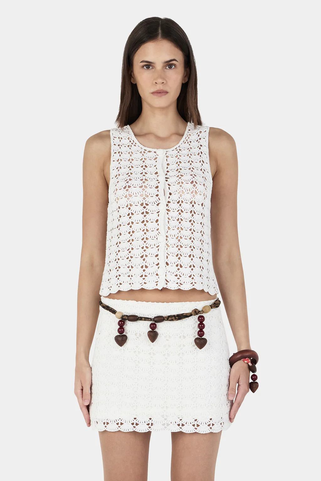 Issy Crochet Top Cream Crochet | Hansen and Gretel