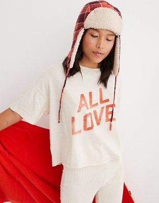 Aerie Cropped Oversized T-Shirt | American Eagle Outfitters (US & CA)