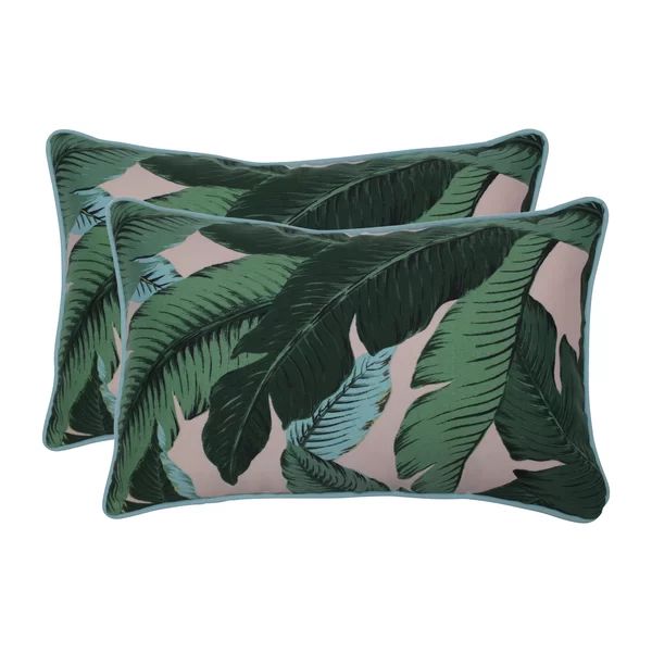 Elmfield Swaying Palms Indoor/Outdoor Lumbar Pillow (Set of 2) | Wayfair North America