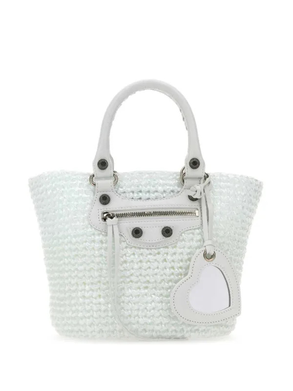 Balenciaga Small Le Cagole Panier Tote Bag | White | FARFETCH | Farfetch Global