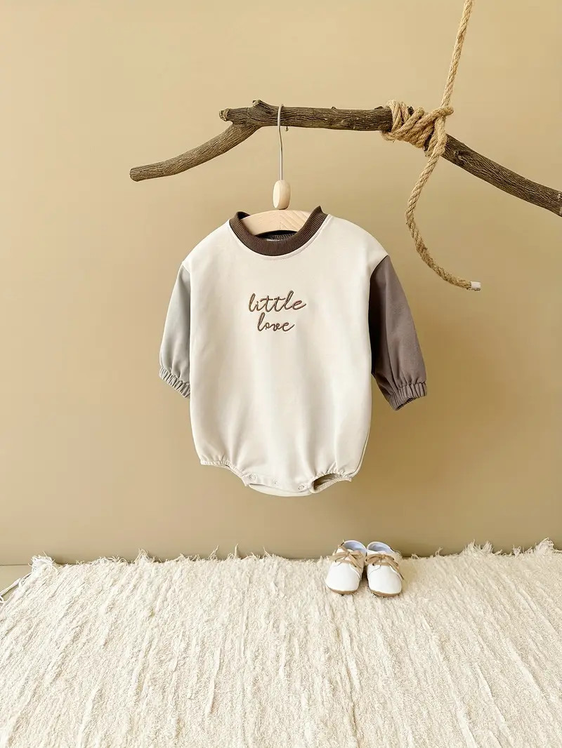 Baby Boys Cotton Romper "little Love" Embroidery Casual - Temu | Temu Affiliate Program