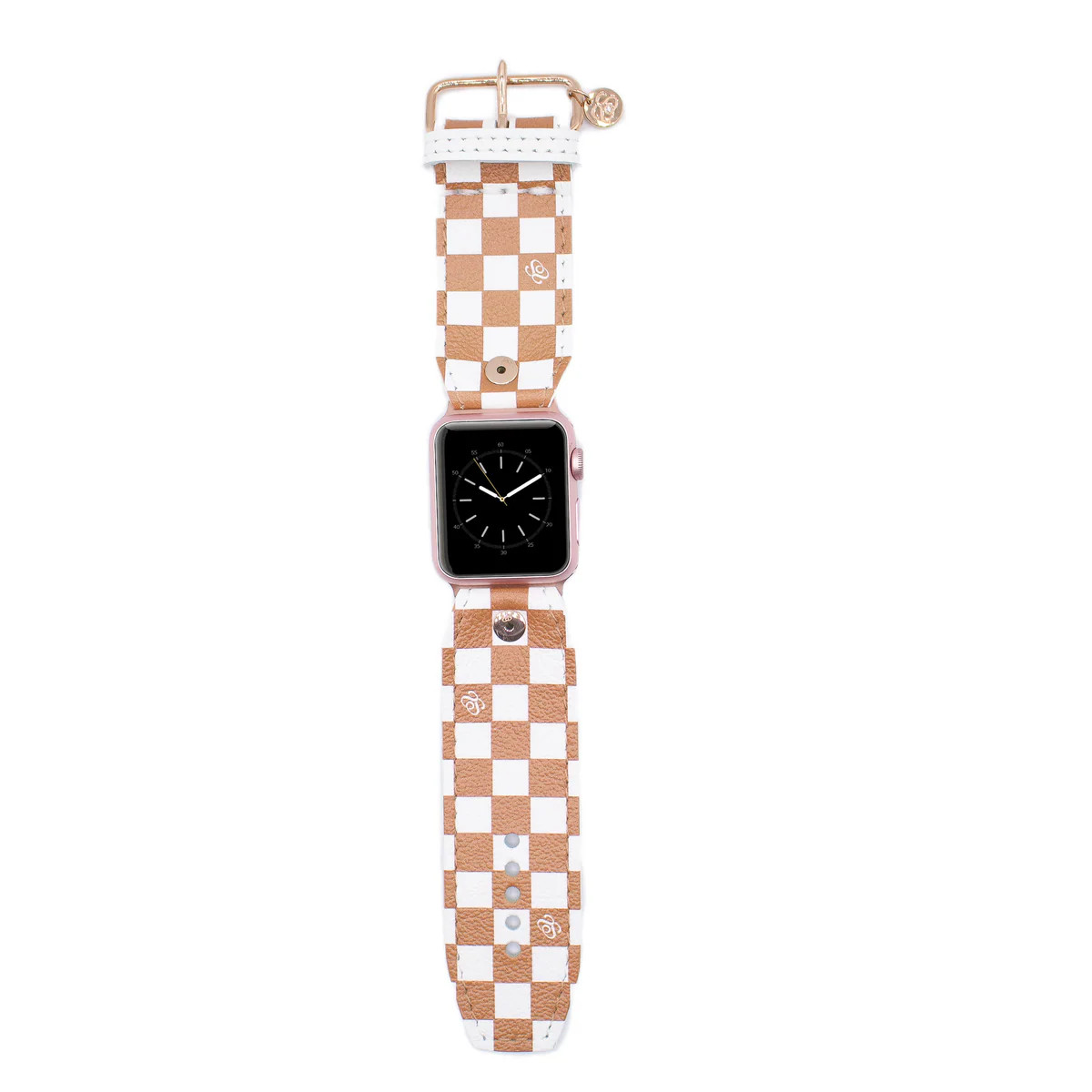 Cinnamon Mini Checks Sivella Watchband | Sparkl