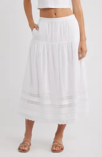 Madewell Pintucked Midi Skirt | Nordstrom | Nordstrom