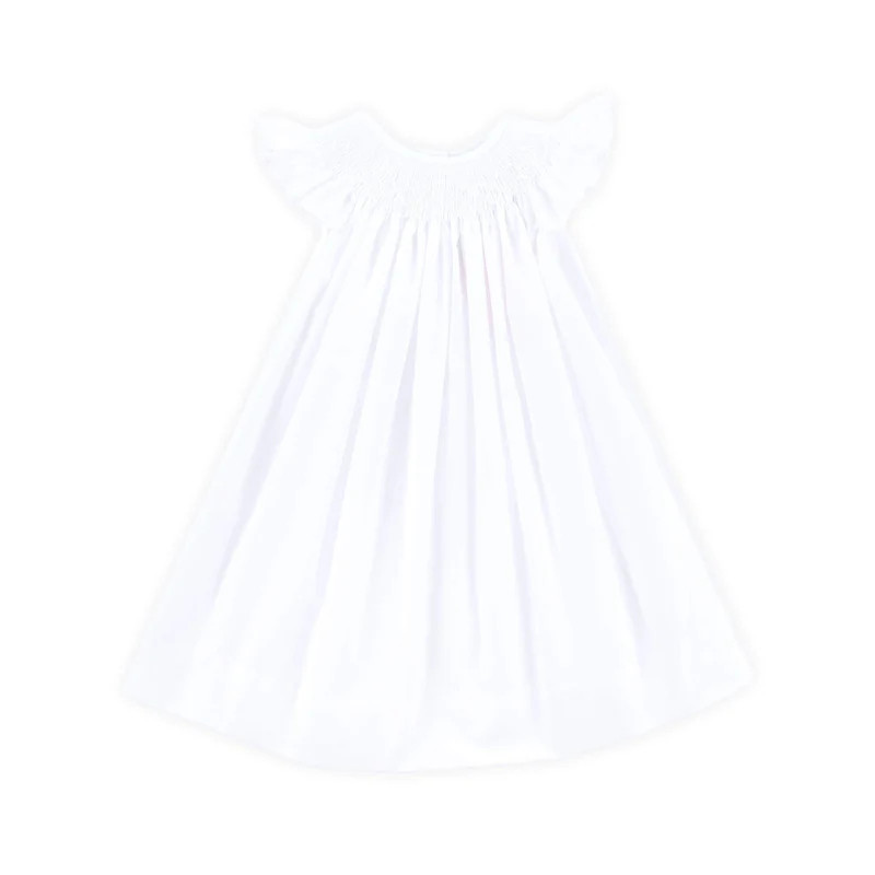 Shine Like A Pearl White Smocked Dress | Classic Whimsy