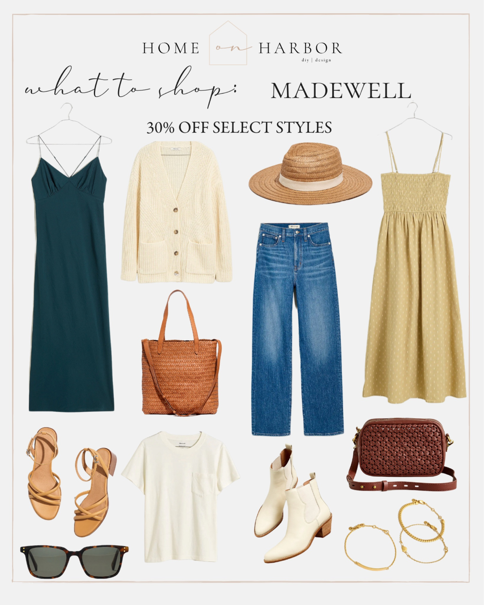Save 30% off on select styles at Madewell this Labor Day Weekend! Shop my picks below! Dresses, cardigan, jeans, relaxed tee, hat, leather bags, sandals, booties and more! 

#LTKstyletip #LTKsalealert #LTKSeasonal