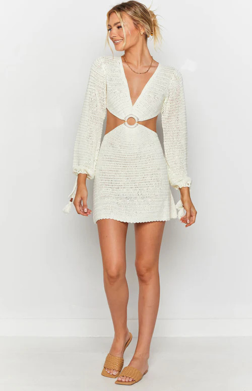 Cleo Crochet Dress White | Beginning Boutique (AU)