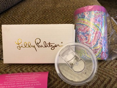 NIB Lilly Pulitzer Multi Flock Full of Fun GWP insulated can tumbler | eBay US
