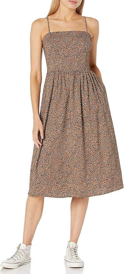 Amazon Brand - Goodthreads Women's Georgette Smock-Back Cami Midi Dress | Amazon (US)