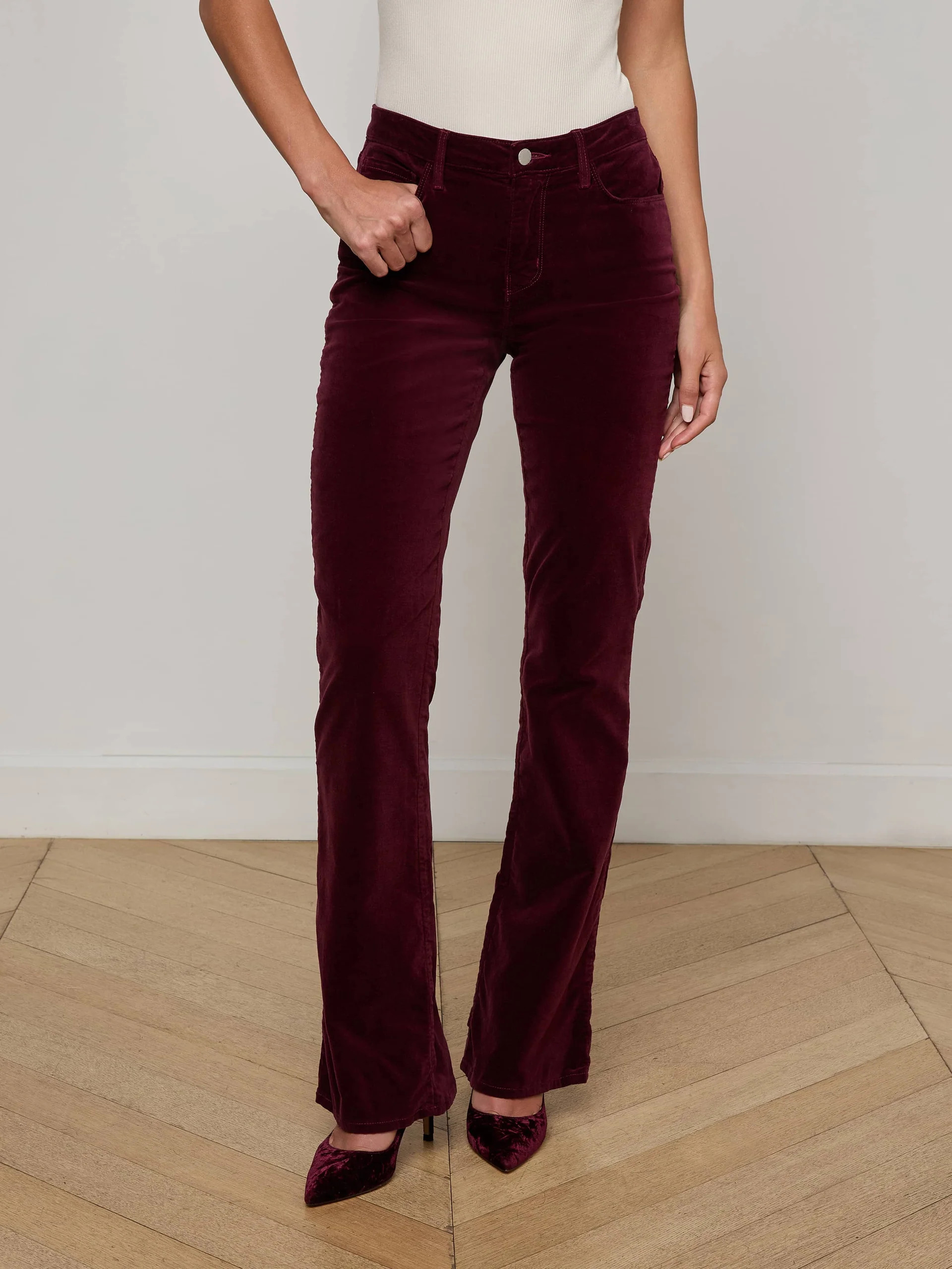 Stevie Velvet Jean in Dark Port | L'AGENCE | L'Agence