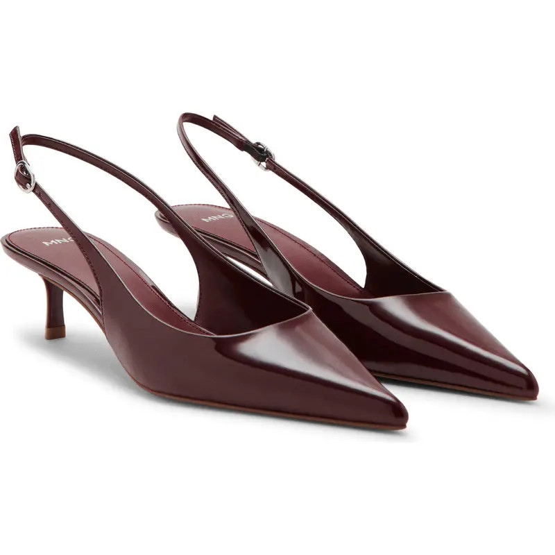 MANGO POINTED KITTEN-HEEL SHOES in Ecru at Nordstrom, Size 8.5 | Nordstrom