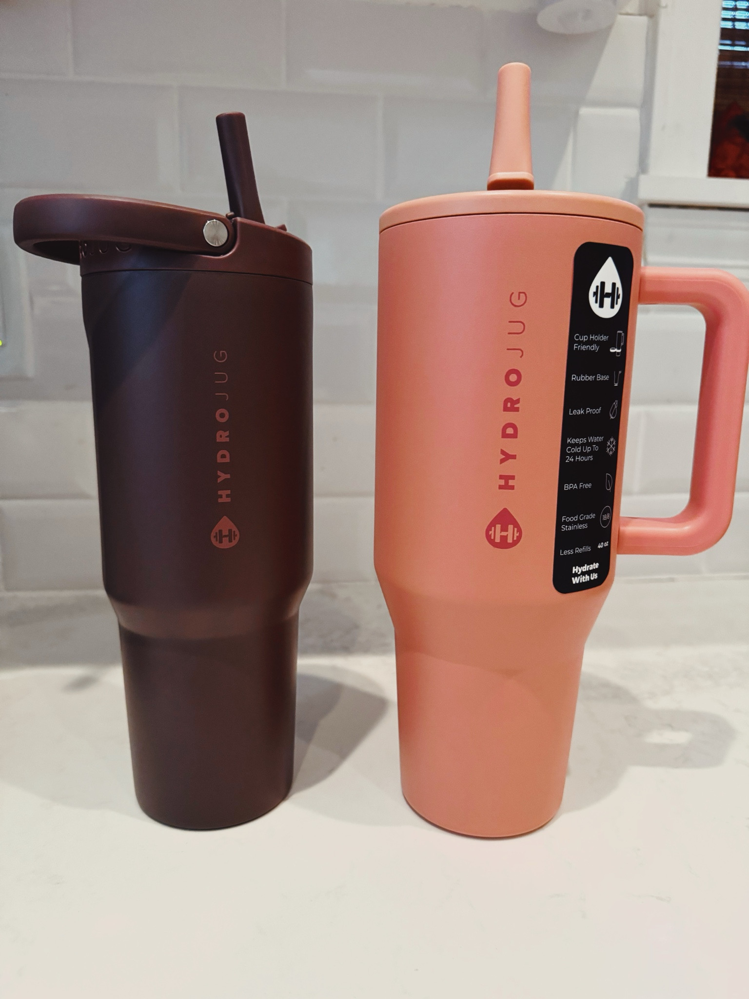 Are you guys team Stanley or team hydrojug?! These would be perfect Christmas gifts or a good stocking stuffer  

The one on the left is the sport cup 32oz in the color pecan 

The cup on the right is the traveler 40oz in the color dahlia 

#LTKCyberWeek #LTKFitness #LTKGiftGuide