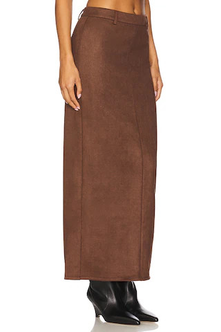 Bailey Faux Suede Skirt in Brown | Revolve Clothing (Global)