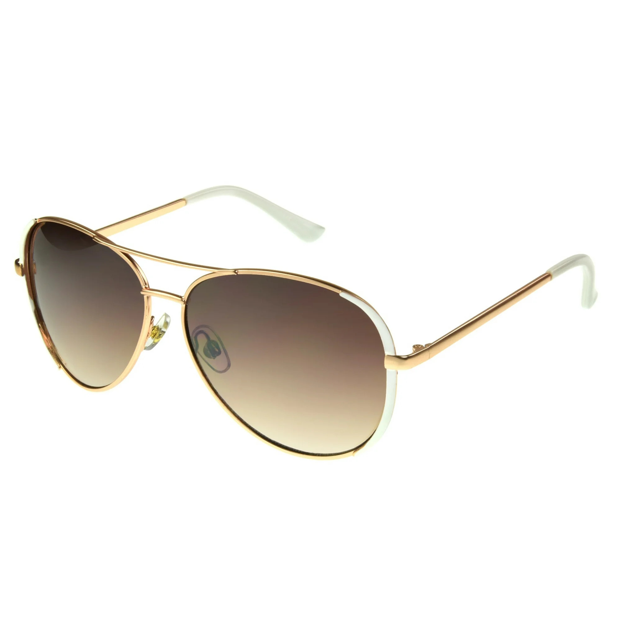 Foster Grant Women's Aviator Matt Gold Rose Sunglasses - Walmart.com | Walmart (US)