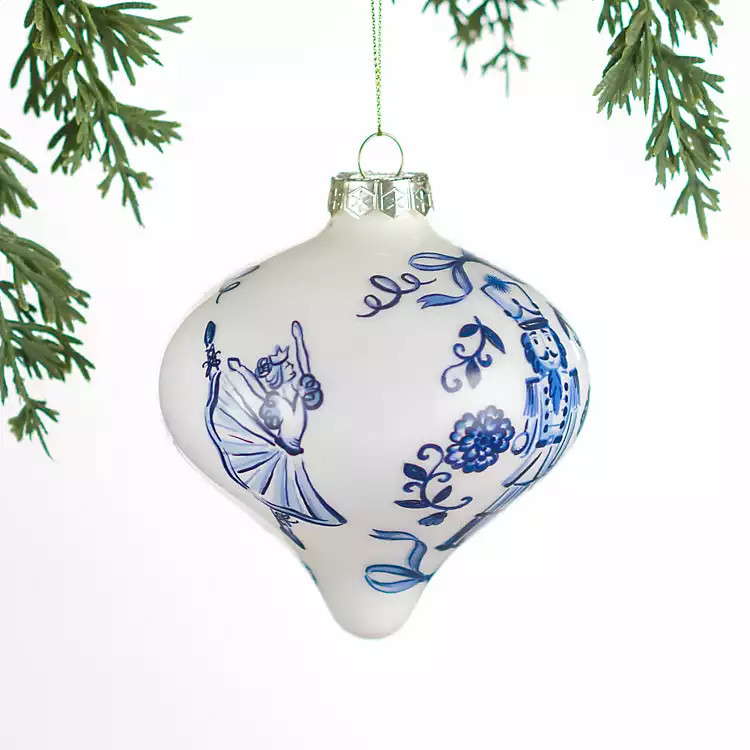 New! Blue Glass Nutcracker Christmas Ornament | Kirklands