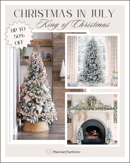 Break out your hot chocolate for a quick minute! It’s time for Christmas in July with King of Christmas! We set up 3 trees every year at our house and every one is from King of Christmas. Fantastic quality, durability and SO easy to set up. 👏🏼 Grab up to 50% off your new favorite Christmas tree for the holiday season.

Holiday decor • Christmas decorations • fireplace decor • mini Christmas tree • flocked garland • flocked Christmas tree

#LTKSeasonal #LTKSummerSales #LTKHome