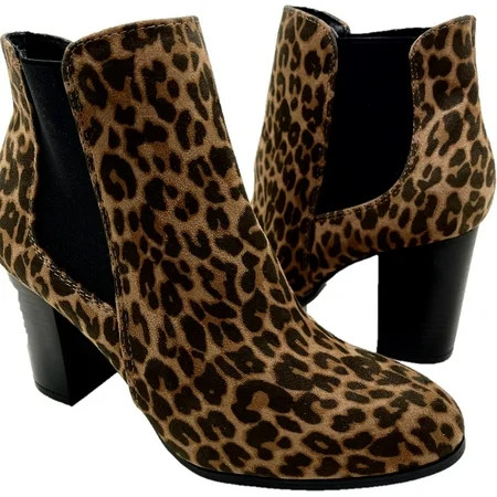 Women Fashion Ankle Boots Leopard Print Ankle Boot Bootie Everyday boots Ladies Fashion Animal Printed Rainboots Fall Printed Boots | Walmart (US)