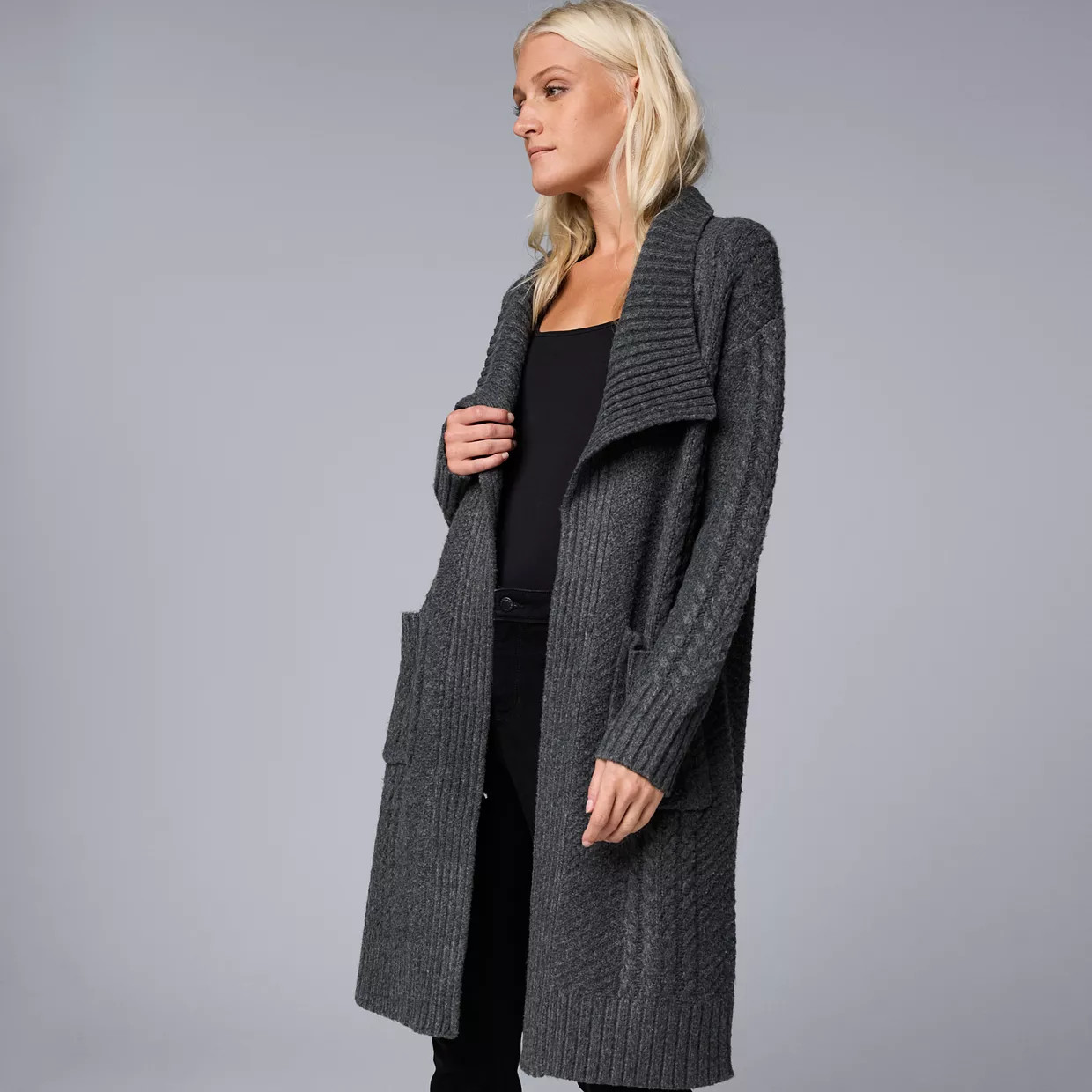 Women's Simply Vera Vera Wang Long Cardigan | Kohl's