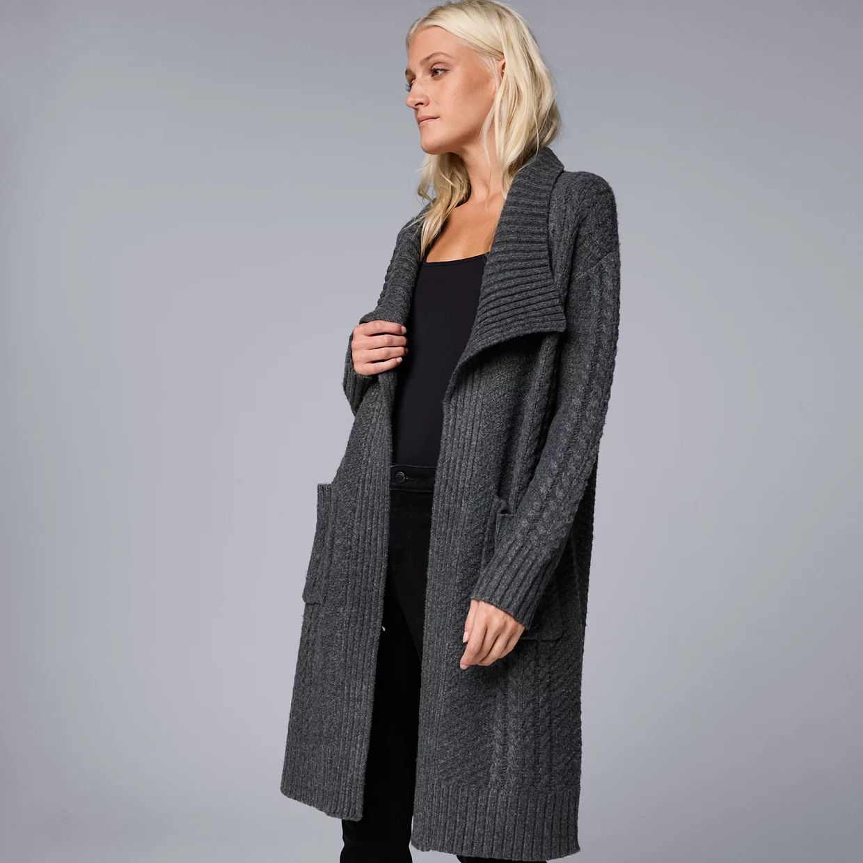 Women's Simply Vera Vera Wang Long Cardigan | Kohl's