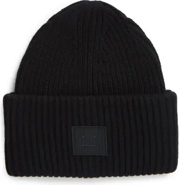 Acne Studios Face Patch Wool Beanie | Nordstrom | Nordstrom