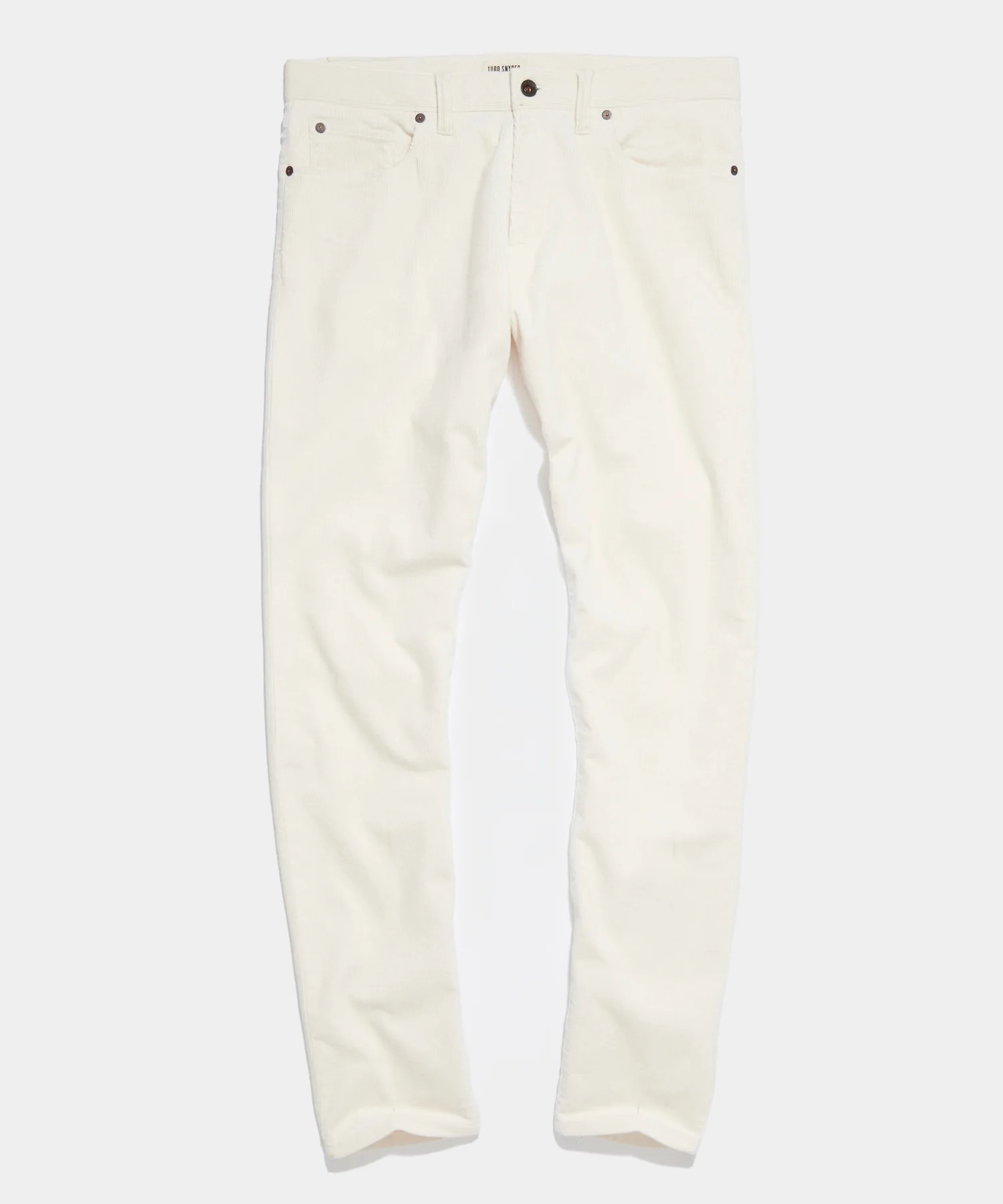 Slim Fit 5-Pocket Italian Corduroy Pant in Ivory | Todd Snyder