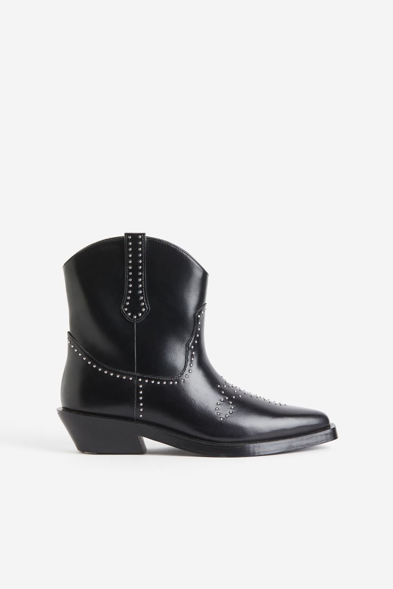 Studded Cowboy Boots - Black - Ladies | H&M US | H&M (US + CA)