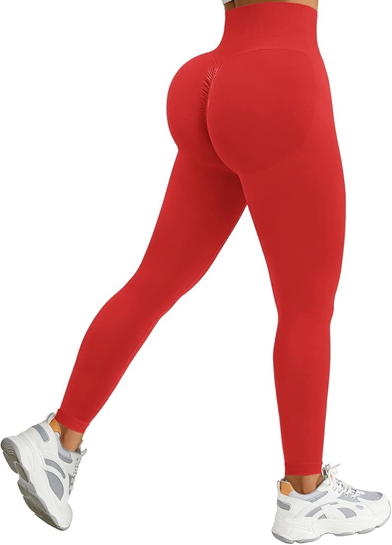 Mayround Seamless Scrunch Leggings for Women High Waisted Ruched Butt Lifting Yoga Pants Compression | Amazon (UK)